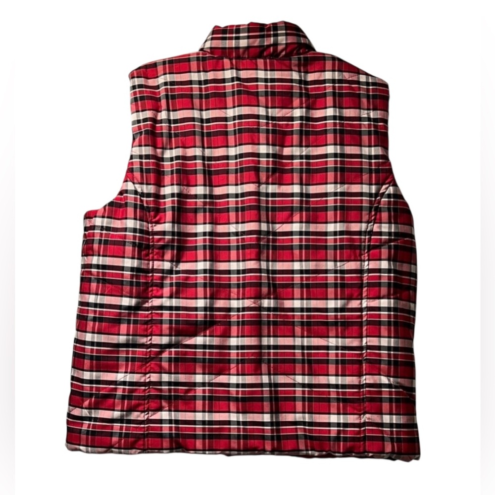 Karen Scott Vest Womens Size XL Red Sleeveless Full Zip Pockets Double Sided EUC - Picture 8 of 8